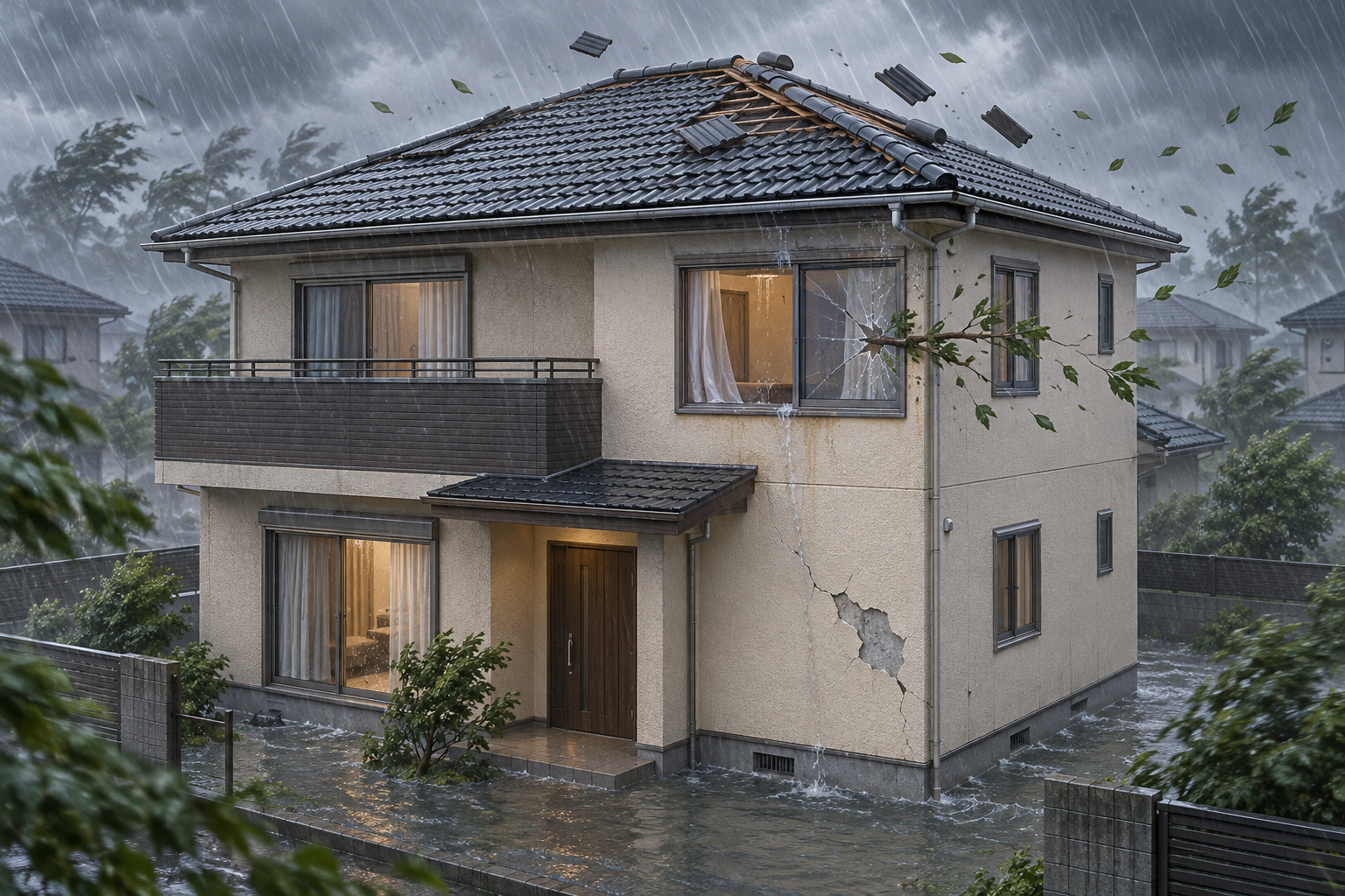 台風が住宅に与える被害の種類を知ろう