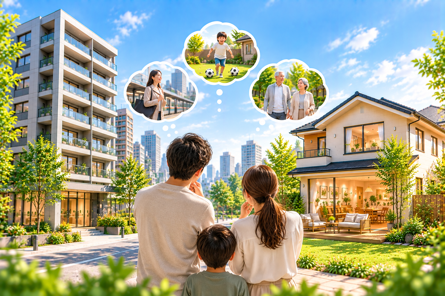 マンションと戸建てを徹底比較!費用・資産価値・住み心地から選ぶ最適な住まい