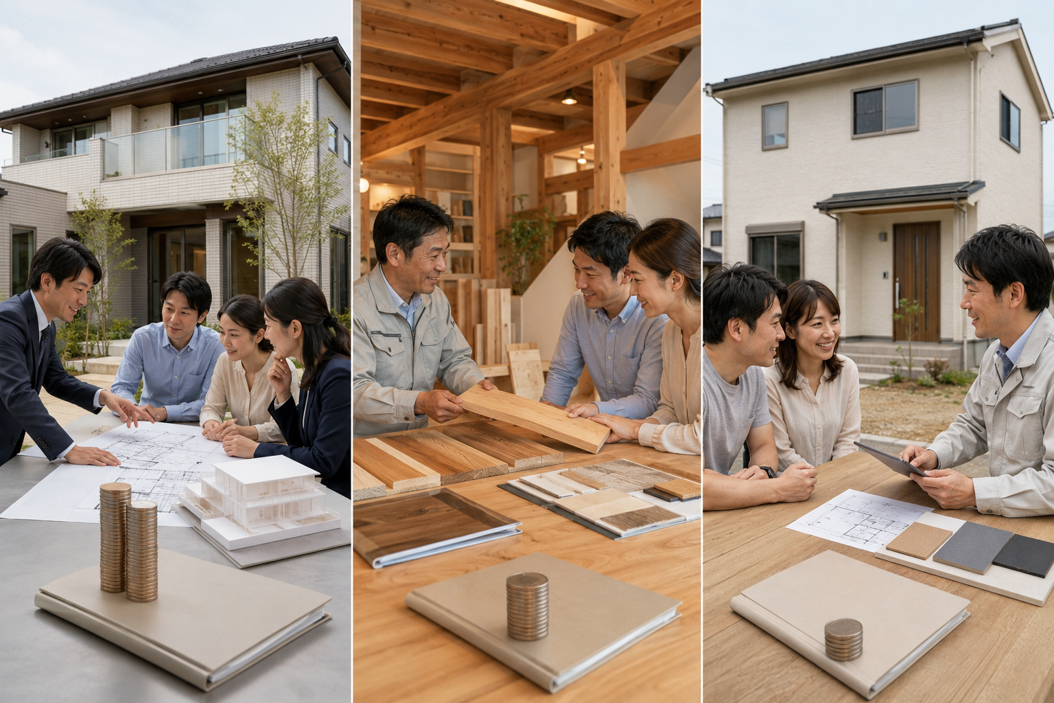 ハウスメーカー・工務店の種類別における建築費用の違い