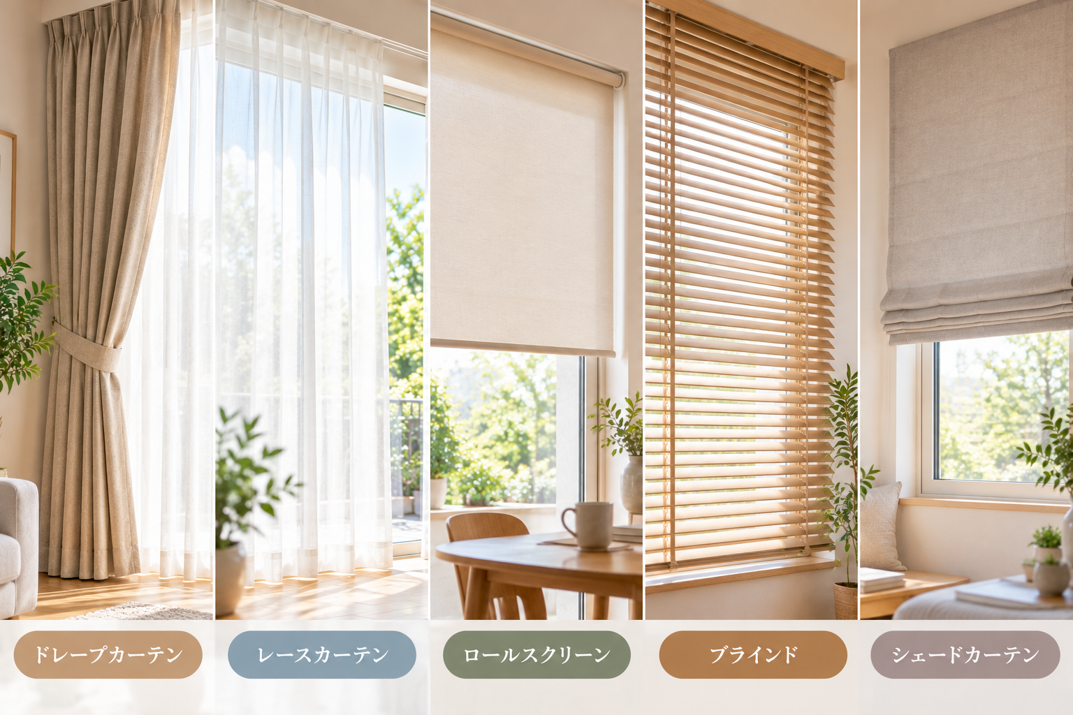 カーテンの種類と流行トレンドを徹底解説!おしゃれな選び方ガイド