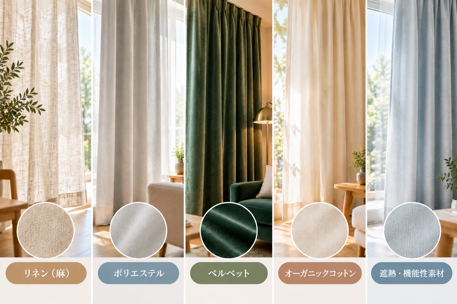 カーテンの種類と流行トレンドを徹底解説!おしゃれな選び方ガイド