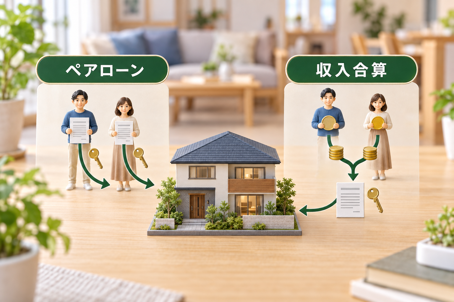 ペアローンと収入合算の基本的な違い